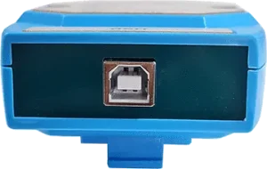 نمای روبهروی پورت USB نوع B روی مبدل صنعتی PH485Ux1